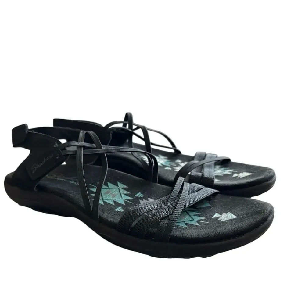 Skechers Reggae Slim Memory Foam Sandals Straps Comfort Walking Women’s Size 10
